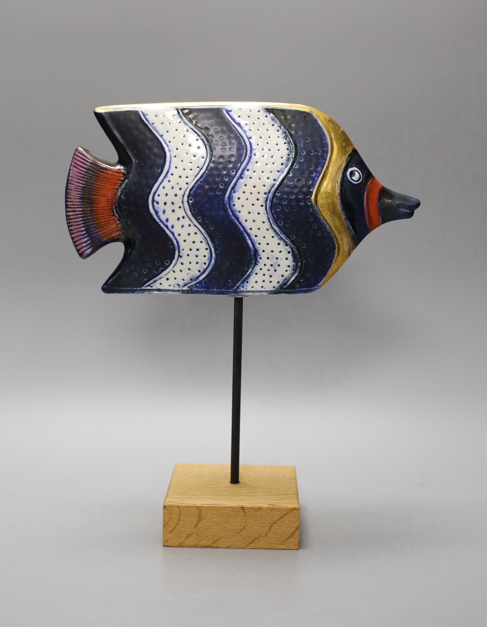 A Gustavsberg Lisa Larssen ceramic fish, 30cm